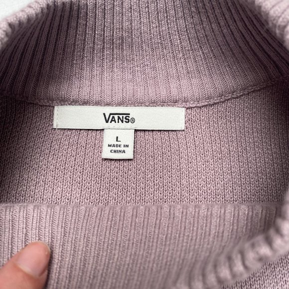 NWT Vans - Semi Cropped, Violet, Crew Neck Sweater, Size L - Picture 6 of 6